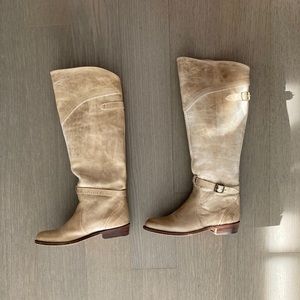 Tall leather Frye boots.